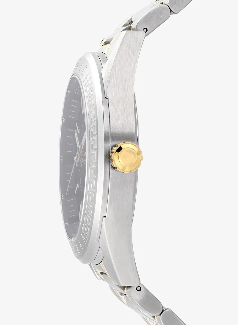 Versace  V-Code GMT Quartz Green Dial Watch for Men | Best Price UAE