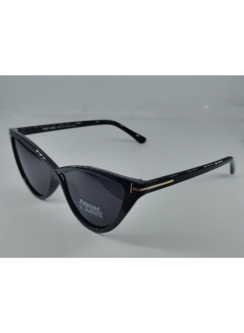 نظارة شمسية نسائية بتصميم "كات آي" أنيق – شكل قطة عصري بلون أسود لحماية مثالية من أشعة الشمس - Image 2