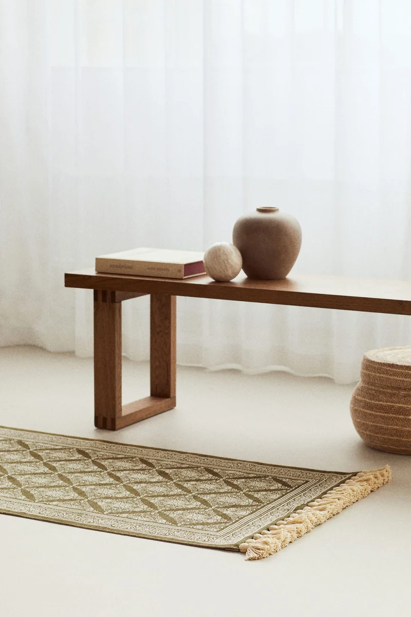 H&M Fringed patterned rug