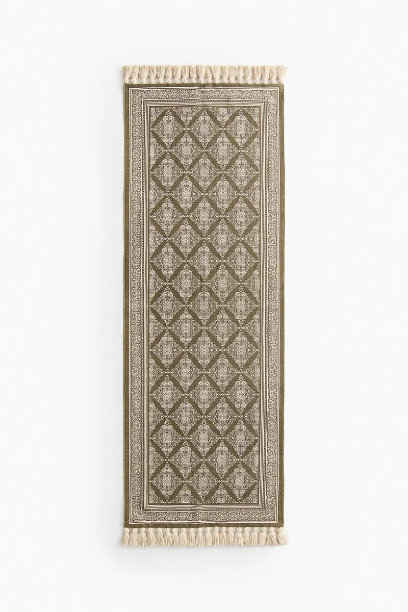 H&M Fringed patterned rug