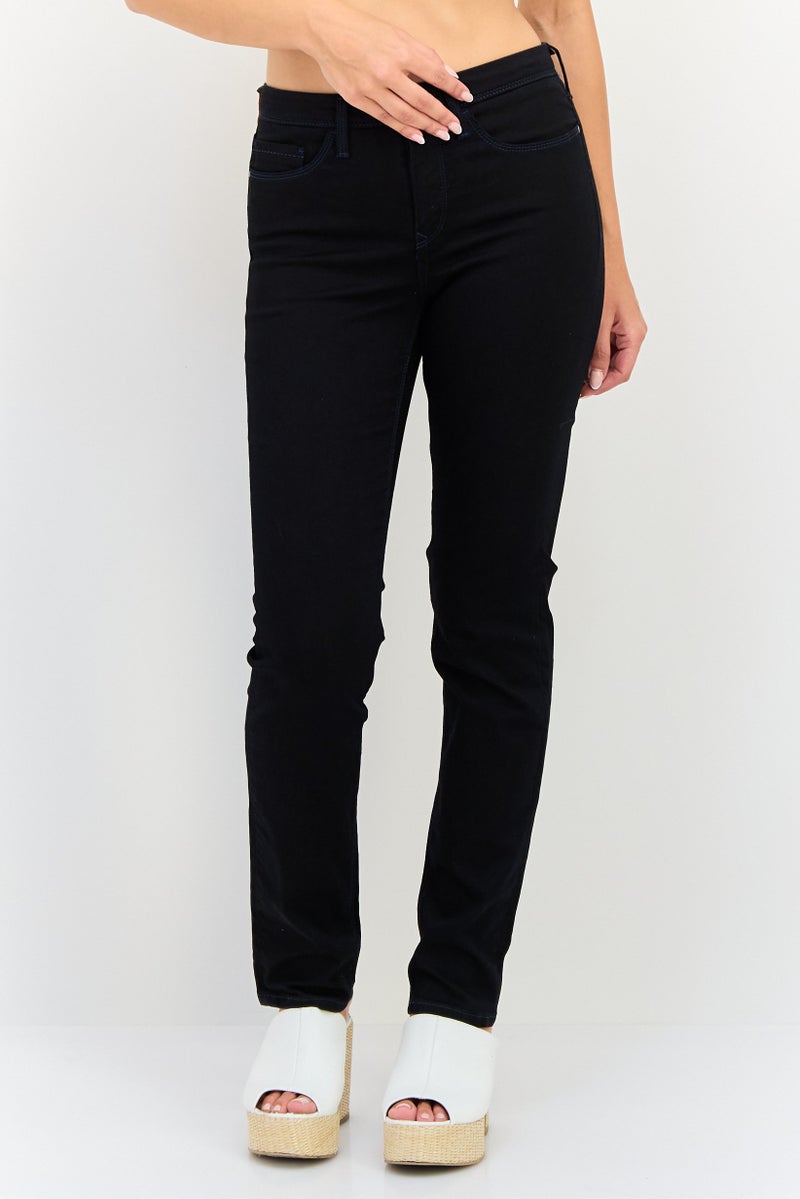 Levi's Women Slim Fit Solid Stretchable Jeans, Black - Image 2