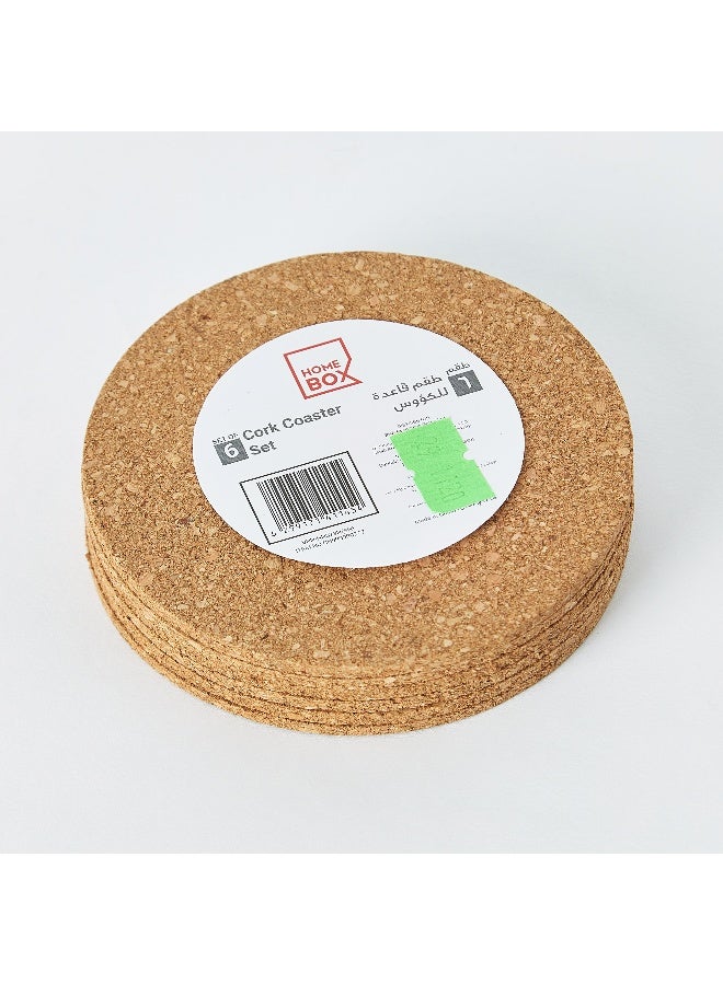 Home Box 6-Piece Vega Cork Round Coaster Set - Image 4