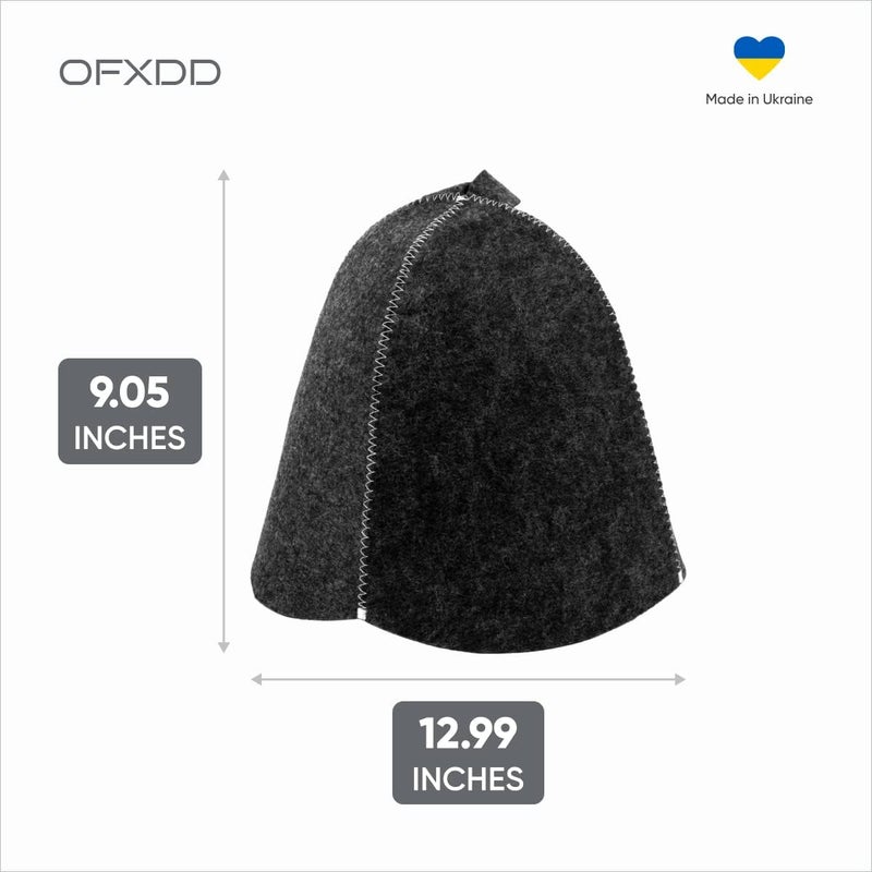 OFXDD Banya Hat - Pack of 2 - Russian Sauna and Banya Hat - Men and Women Sauna Hat Set of 2 Gray, Gray - Image 2