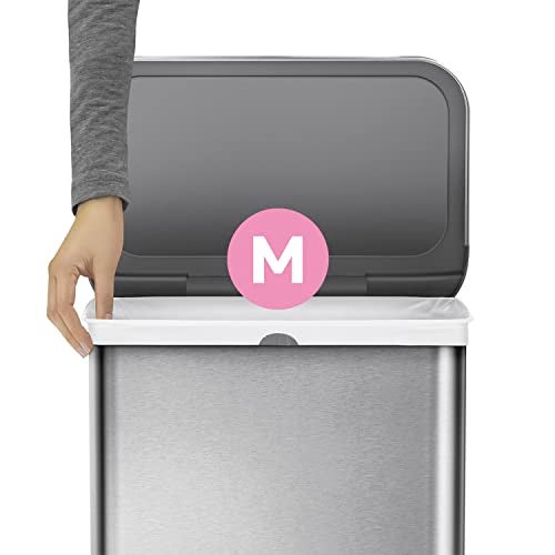 simplehuman Code M 60 Count, Dispenser Pack Custom Fit Liners, Drawstring Trash Bags, 45 Liter / 11.9 Gallon, White - Image 4