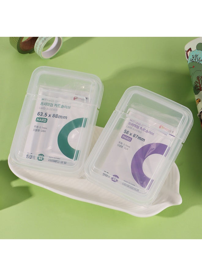 بلاستيك ستار ايدو صندوق تخزين شفاف لحفظ البطاقات الصغيرة، حافظة بطاقات قابلة للطي، صينية تخزين بطاقات جي يو - Image 1