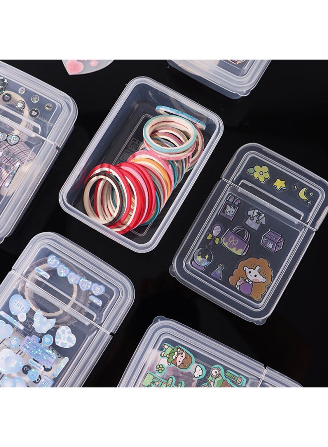 بلاستيك ستار ايدو صندوق تخزين شفاف لحفظ البطاقات الصغيرة، حافظة بطاقات قابلة للطي، صينية تخزين بطاقات جي يو - Image 2