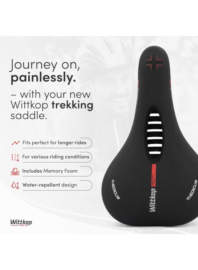 Wittkop Bike Seat, Waterproof Bicycle Saddle for Comfort, Mountain & Road Biking, Wide Bike Seats for Men & Women, BMX, MTB, Bike Seat Comfort, Waterproof Bike Saddle with Innovative 5-Zone-Concept - Image 5
