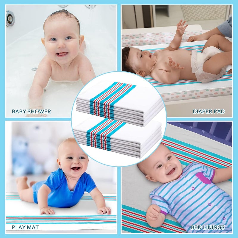Remerry 8 Pcs Receiving Blanket 30 x 40 Inch Hospital Blankets 100 Cotton Flannel Soft Warm Swaddle Coverings for Unisex Girl Boy Baby Newborn Swaddle Newborn Wrap Flannel Receiving Coverings - Image 5