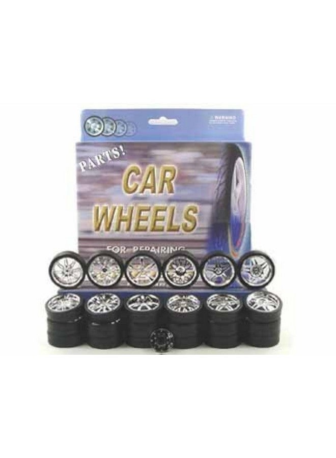 YMCtoys 1:24 Scale Model Car Replacement Rims Chrome Spokes 6Set