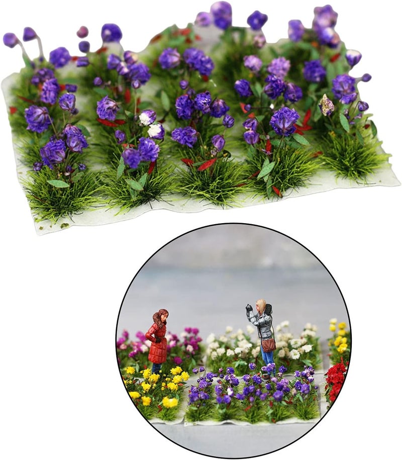 كلاراكو مجموعة زهور مصغرة يمكنك صنعها بنفسك، نموذج سكة حديد، حديقة خيالية، منظر طبيعي مصغر، مواد بناء عشبية، ديكور، ديوراما، زهرة التوليب - Image 4