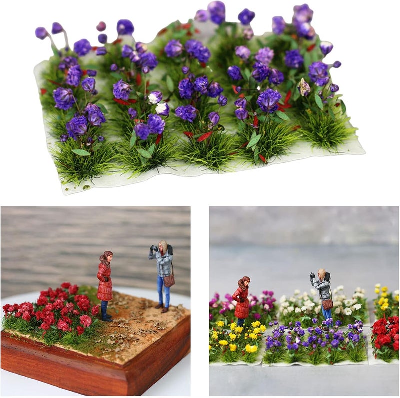 كلاراكو مجموعة زهور مصغرة يمكنك صنعها بنفسك، نموذج سكة حديد، حديقة خيالية، منظر طبيعي مصغر، مواد بناء عشبية، ديكور، ديوراما، زهرة التوليب - Image 5