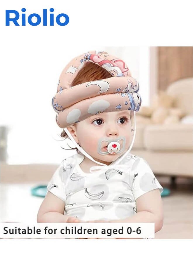 Riolio Baby Head Protector Baby Helmet for Crawling Walking, Toddler Helmets for 6-24 Months, No Bumps Safety Head Adjustable Protective Cap for Walking, Playing  - Image 1