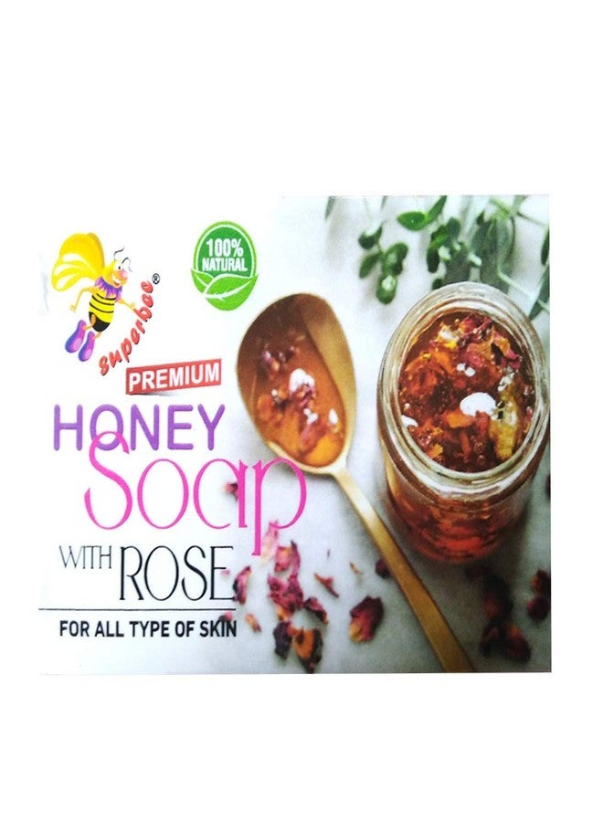 Superbee Honey & Rose Soap | Hydrating, Brightening & Gentle Skincare, 125 gm - Image 3