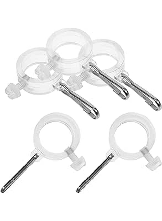 PC Flag Clips 5pcs Wall Insert Design Sturdy Outdoor Flagpole Accessories for Lawn Garden - Image 1