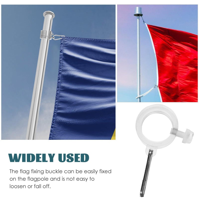 PC Flag Clips 5pcs Wall Insert Design Sturdy Outdoor Flagpole Accessories for Lawn Garden - Image 4