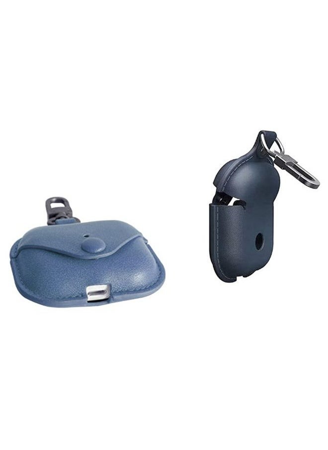 INEIX Leather Protective Case Cover For Apple AirPods Pro -Drak Blue  - Image 4