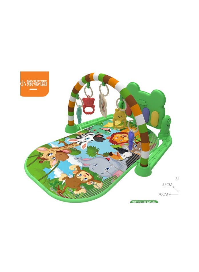 شفاء الحياة سجادة تمرين للأطفال حديثي الولادة والرضع - سجادة موسيقية مزودة بإضاءة، خفيفة الوزن، ناعمة ومريحة، مع مفاتيح بيانو للتمرين على البطن