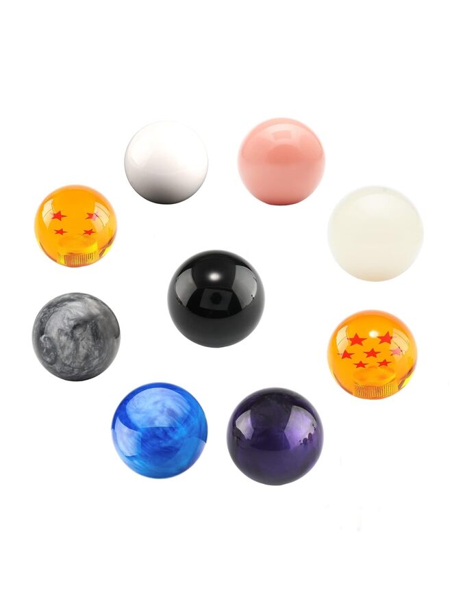 LAMAY Round Ball Shift Knob Universal Marble Style Gear Shift Knob 5 6 Speed for Manual Automatic Vehicles with Adapters (Color : Blue) - Image 5