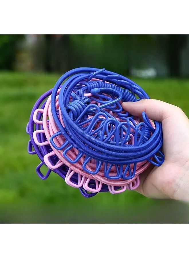 Black Portable Retractable Travel Clothesline With 12 Clothespins For Indoor Outdoor Camping RV - Image 3