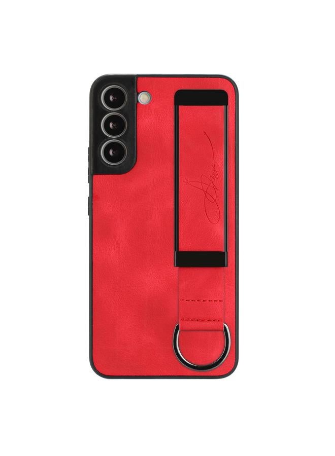 اس-توب جراب لهاتف Samsung Galaxy S22+ 5G مع حامل سوار المعصم وغطاء خلفي من الجلد - Image 2