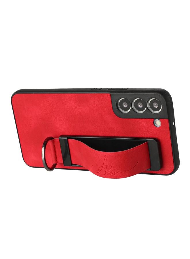 اس-توب جراب لهاتف Samsung Galaxy S22+ 5G مع حامل سوار المعصم وغطاء خلفي من الجلد - Image 3