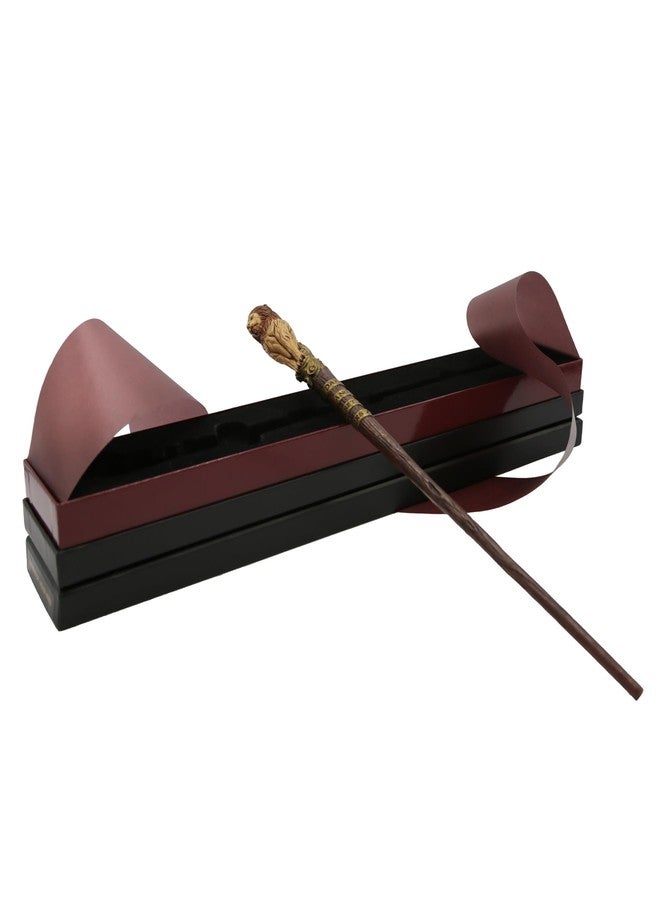 Harry Potter Gryffindor Mascot & Traits Wand - Second Edition Collectible with Lion Topper & House Inscription - 14" Replica with Premium Display Box - Ideal for Fans & Collectors - Not a Toy - Image 1