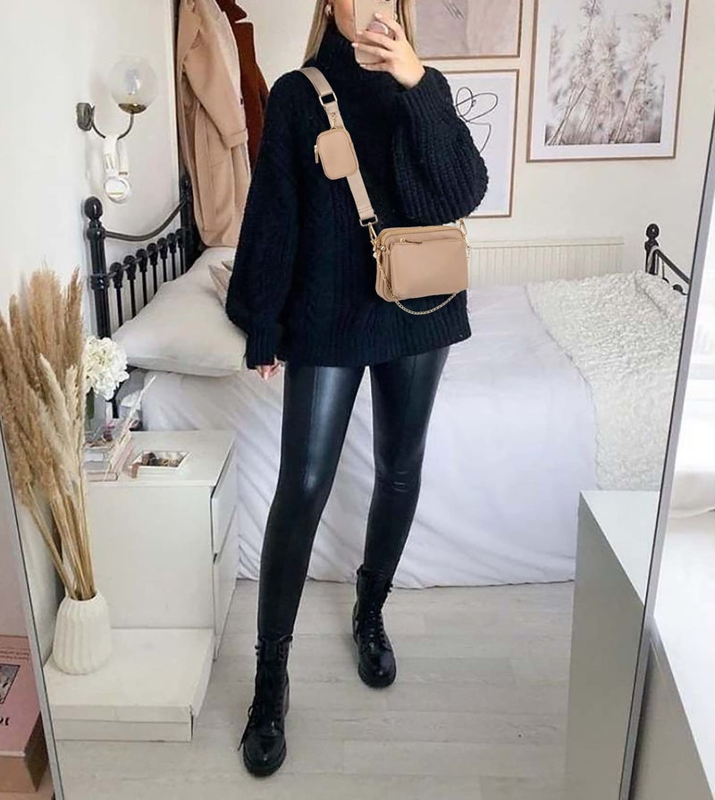 UTO Small Crossbody Bags for Women 3 in 1 Trendy Belt Purse Fashion Designer Mini Cute Sling Fanny Chest Pack - Image 2