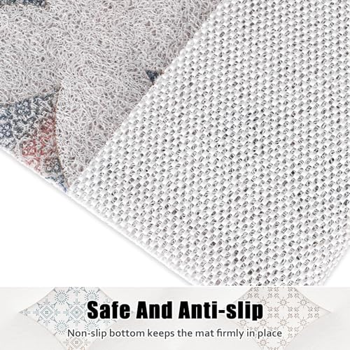 ZOESOE Square Shower Mat Non Slip 27x27 Inch Extra Large Shower Floor Mat with Drain Hole in Middle Soft PVC Loofah Bath Mat for Shower Anti Slip Shower Stall Mat for Elderly and Kids - Image 3