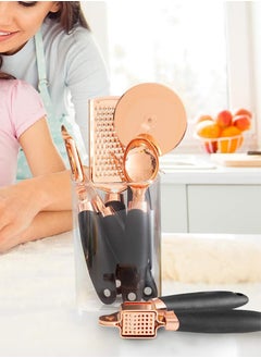 Perfii 7-Piece Copper Coated Kitchen Gadget Set - Non-stick Utensils with Soft Touch Silicone Handles, Heat-Resistant Design and Easy Cleaning for Kitchen and Home Cooking  - Image 5