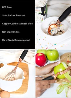 Perfii 7-Piece Copper Coated Kitchen Gadget Set - Non-stick Utensils with Soft Touch Silicone Handles, Heat-Resistant Design and Easy Cleaning for Kitchen and Home Cooking  - Image 3