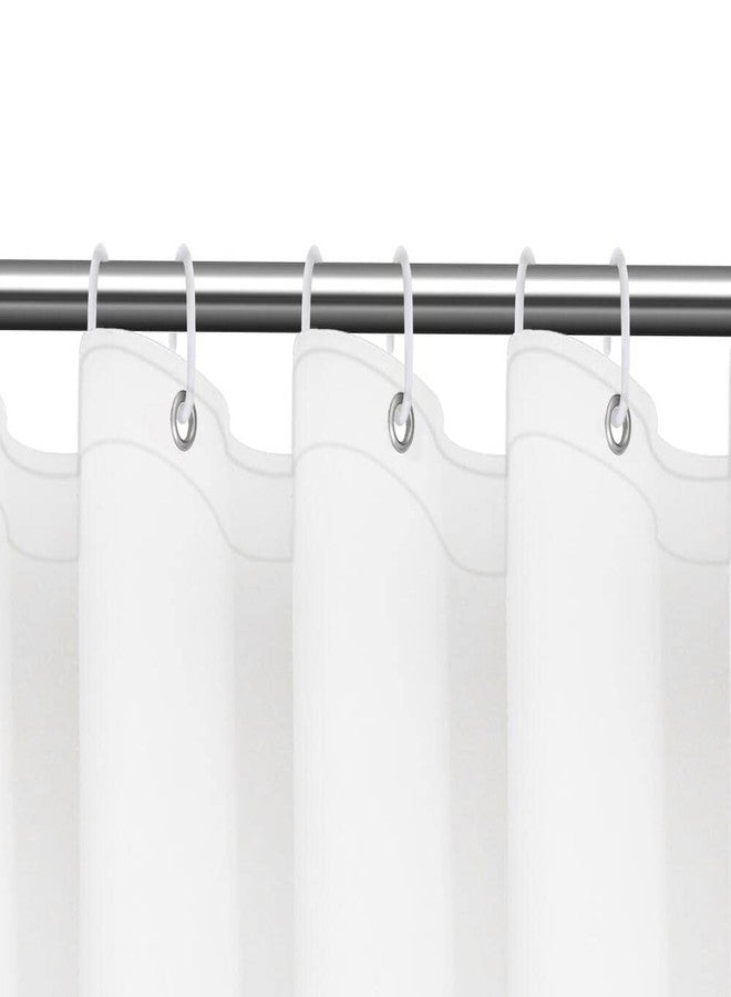 FGY Shower Curtain Liner 72" x 72” Waterproof & Washable PEVA Shower Liner with 12 Metal Grommet (White) - Image 1