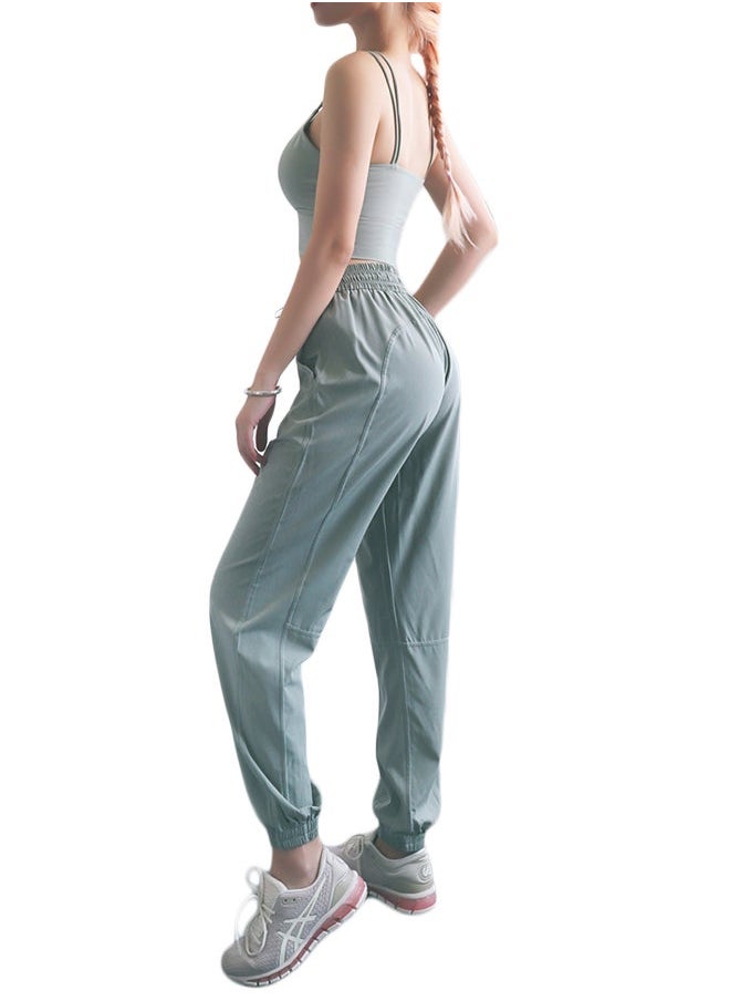 NIBEMINENT Comfy Drawstring Joggers Green  - Image 3