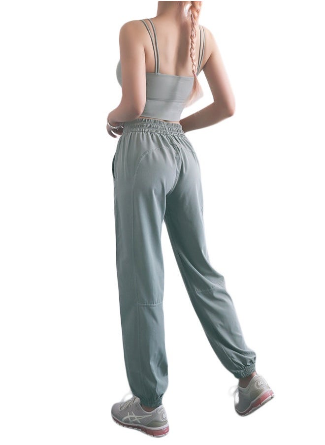 NIBEMINENT Comfy Drawstring Joggers Green  - Image 5
