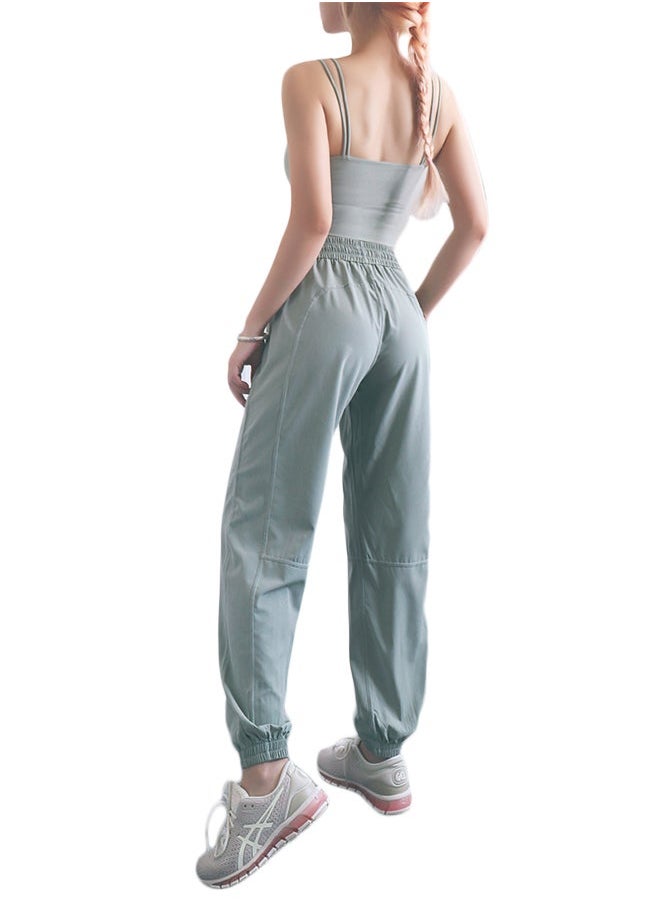 NIBEMINENT Comfy Drawstring Joggers Green  - Image 4