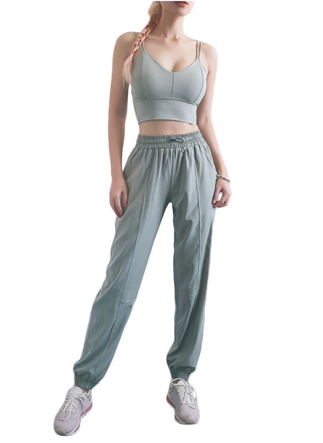 NIBEMINENT Comfy Drawstring Joggers Green  - Image 2