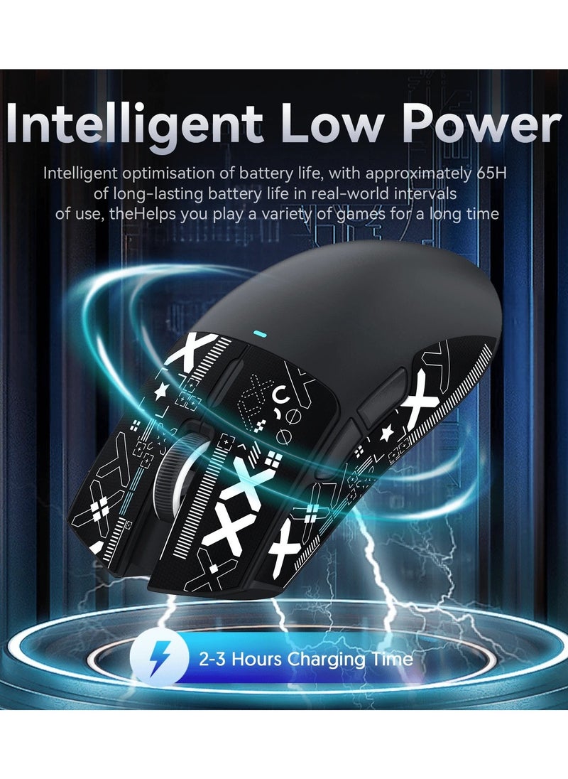 Attack Shark Lightweight Wireless Gaming Mouse, 63g, PixArt PAW3311 Gaming Sensor,  BT/2.4G Wireless/Wired with Magnetic Charging Dock And Tape For Better Grip, Attack Shark X11  - Image 4