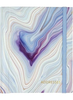 Peter Pauper Press Lg Address Bk Blue Agate 