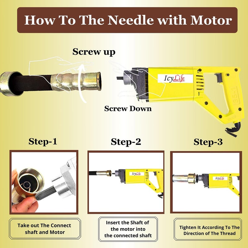 ICYLIFE ICYLIFE 1260WATT Concrete Vibratoriron Machine With 2 Mtr Needle Electric Concrete Vibrator 13100rpm  - Image 4
