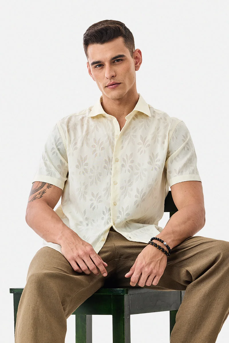 SNITCH Jacquard Regular Fit Shirt