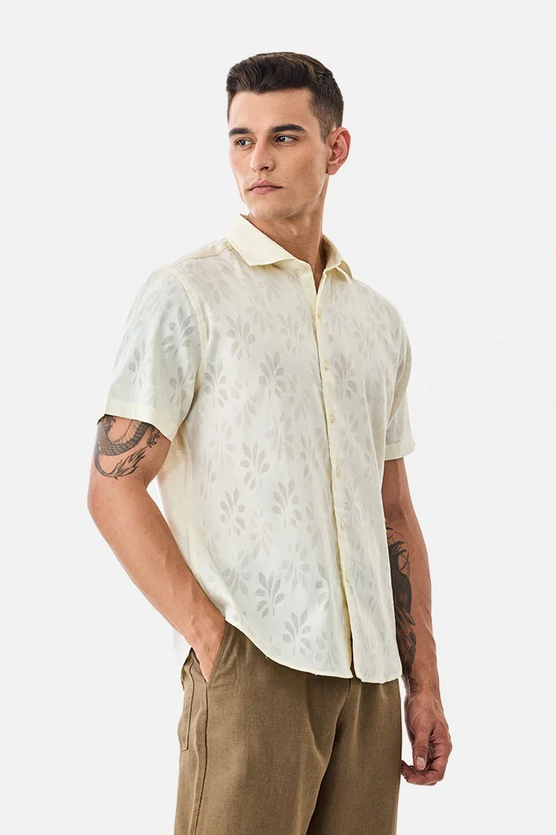 SNITCH Jacquard Regular Fit Shirt