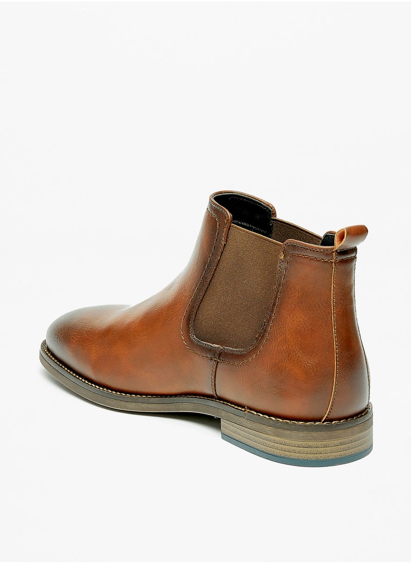 LBL by Shoexpress - Men Solid Slip-On Chelsea Boots - Image 1