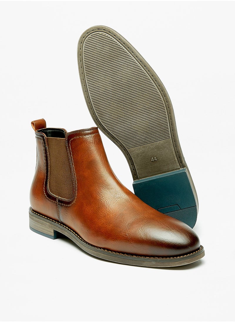 LBL by Shoexpress - Men Solid Slip-On Chelsea Boots - Image 1