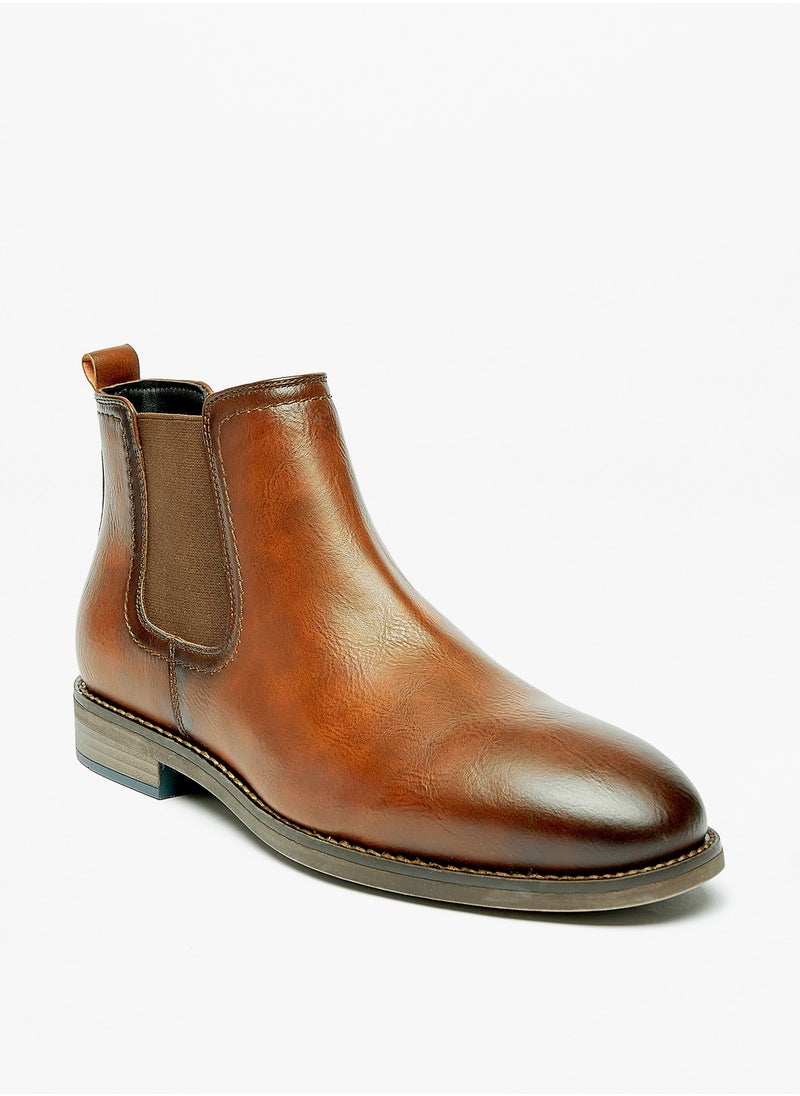 LBL by Shoexpress - Men Solid Slip-On Chelsea Boots - Image 1