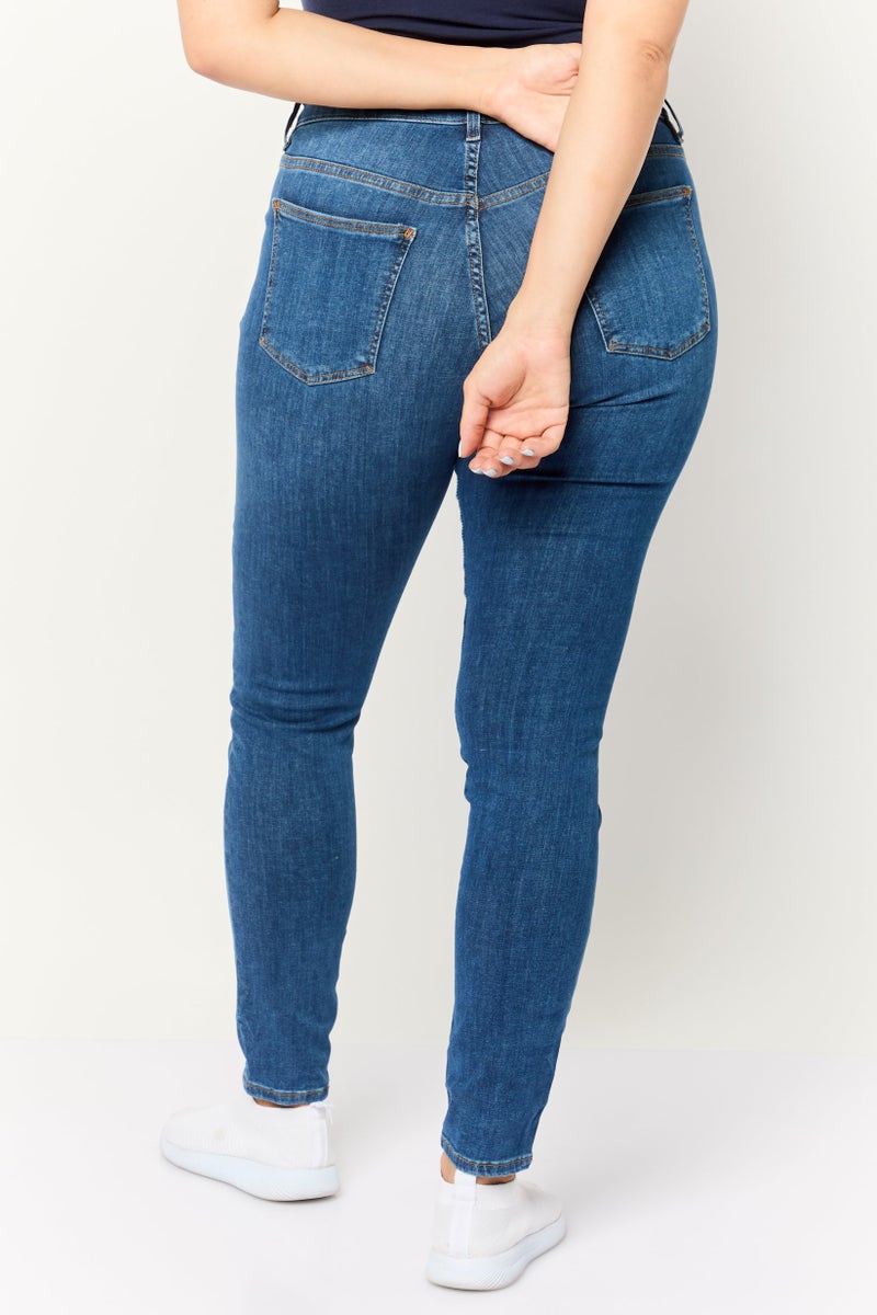 ESPRIT جينز ضيق للنساء، مغسول وقابل للتمدد، أزرق - Image 4