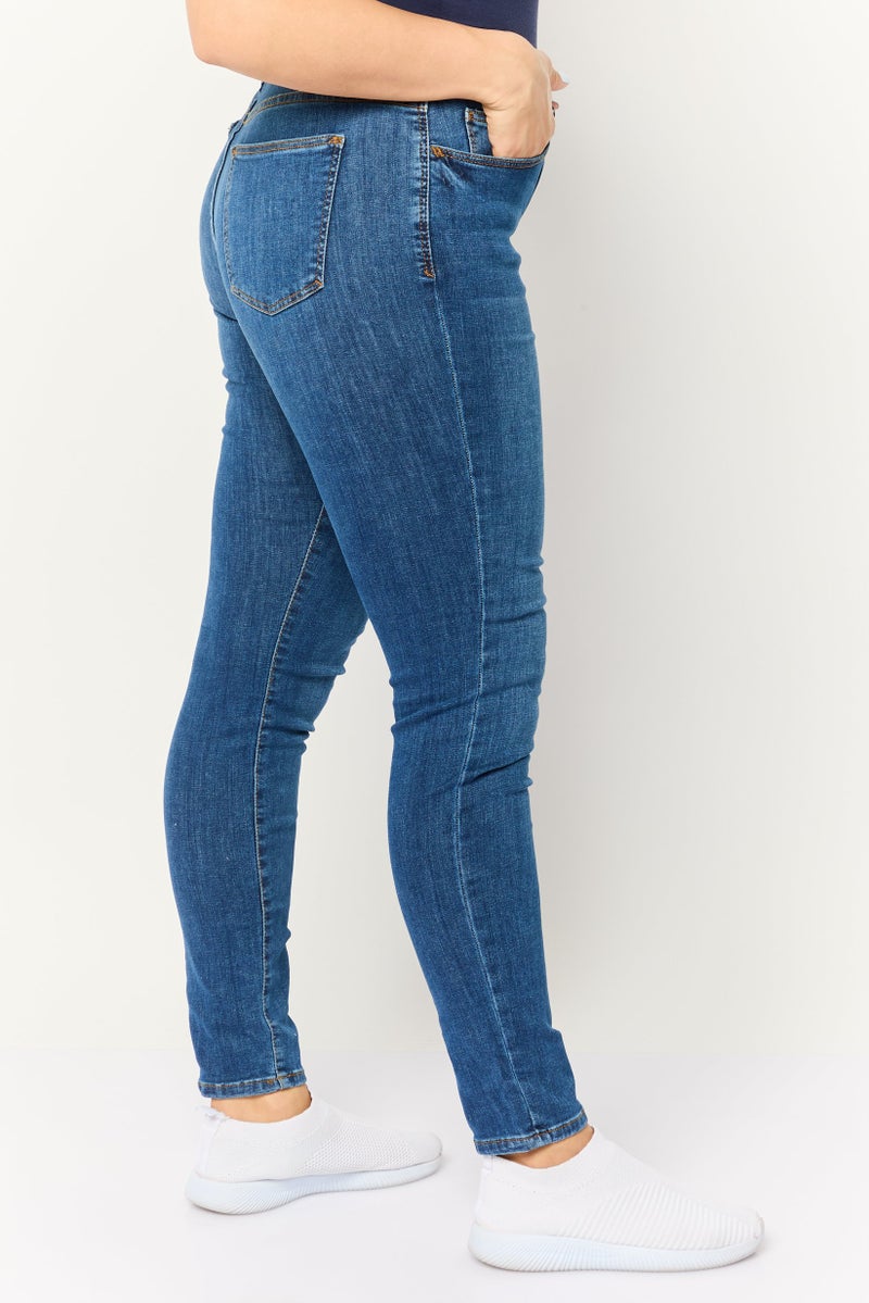 ESPRIT جينز ضيق للنساء، مغسول وقابل للتمدد، أزرق - Image 3