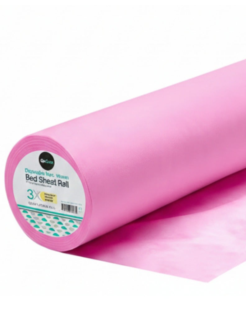 جوكير لفافة سرير وردية غير منسوجة للاستخدام مرة واحدة 80×180 سم، غطاء سرير سبا مقاوم للماء، لفافة ورق طاولة تدليك للتدليك والسبا والوشم وطاولات الفحص، 50 ورقة - Image 1