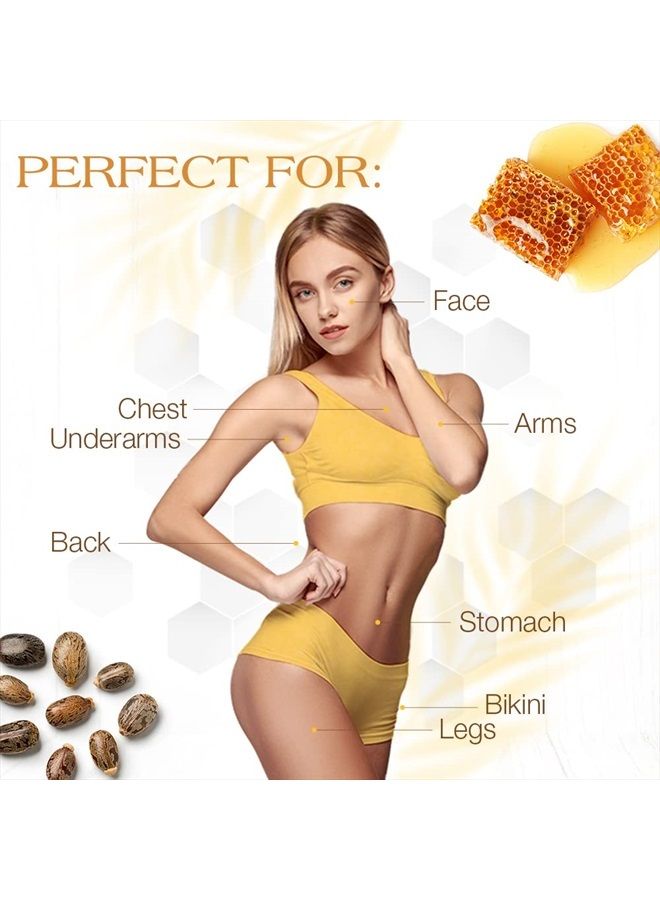 GiGi شمع إزالة الشعر الداكن بالعسل، سميك للشعر الخشن، للبشرة العادية إلى الجافة، للرجال والنساء، 14 أونصة. - Image 5