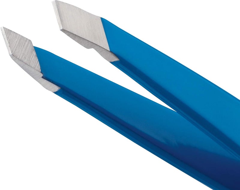 Tweezerman Mini Slant Travel Tweezers For Eyebrows, Travel Tweezers for Eyebrows, Facial Hair, Ingrown Hair (Bahama Blue) - Image 4