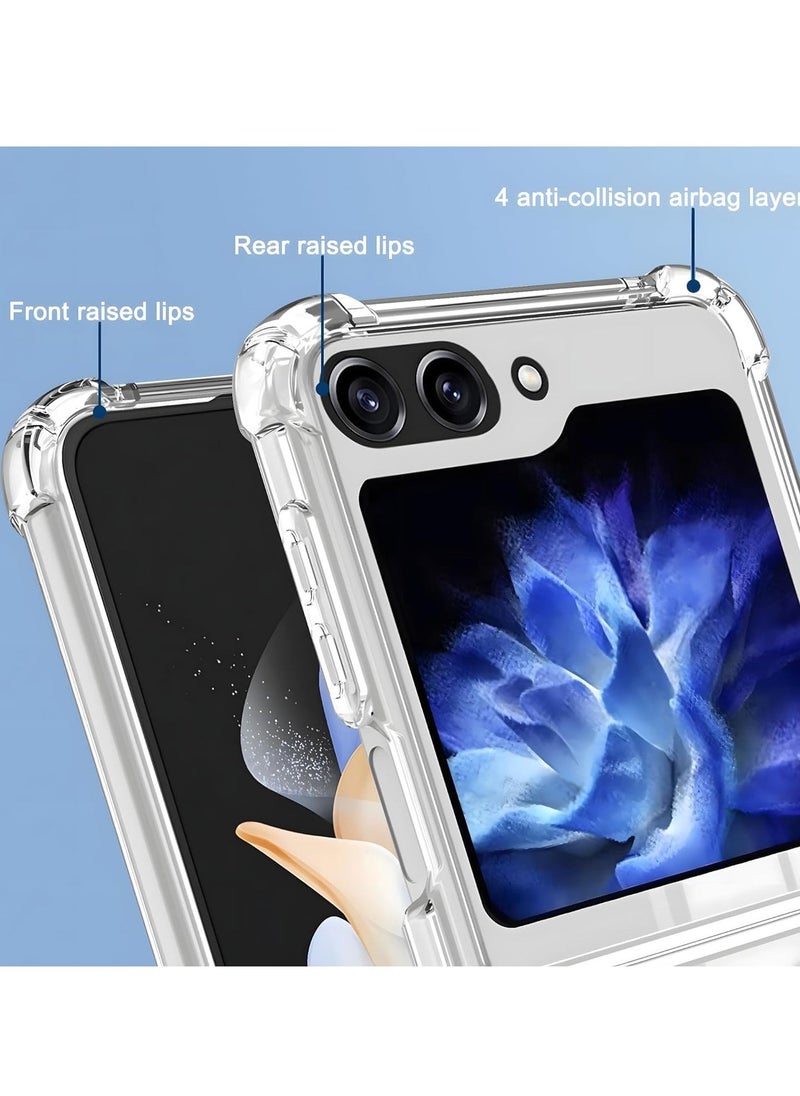 Raxoom Clear Magnetic Case for Samsung Galaxy Z Flip 5 â€“ Slim Shockproof Cover with MagSafe & Wireless Charging Compatibility - Image 4