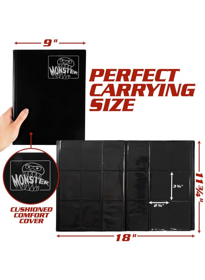 Monster Protectors Monster 9 Pocket Trading Card Binder - Matte Purple Album, Anti-Theft & Anti-Drop TCG Protection w Side Loading Padded Pockets, Double Sided, Holds 360 Cards, Sports, Gaming, Kpop, Gift  - Image 4